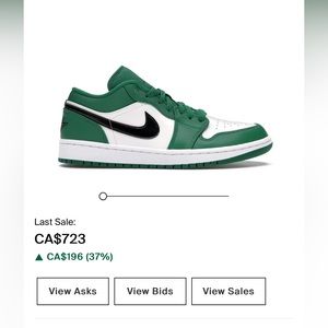NIKE AIR JORDAN 1 LOWS - PINE GREEN